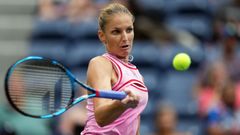 Karolína Plíšková na US Open v zápase s Viktorií Azarenkovou