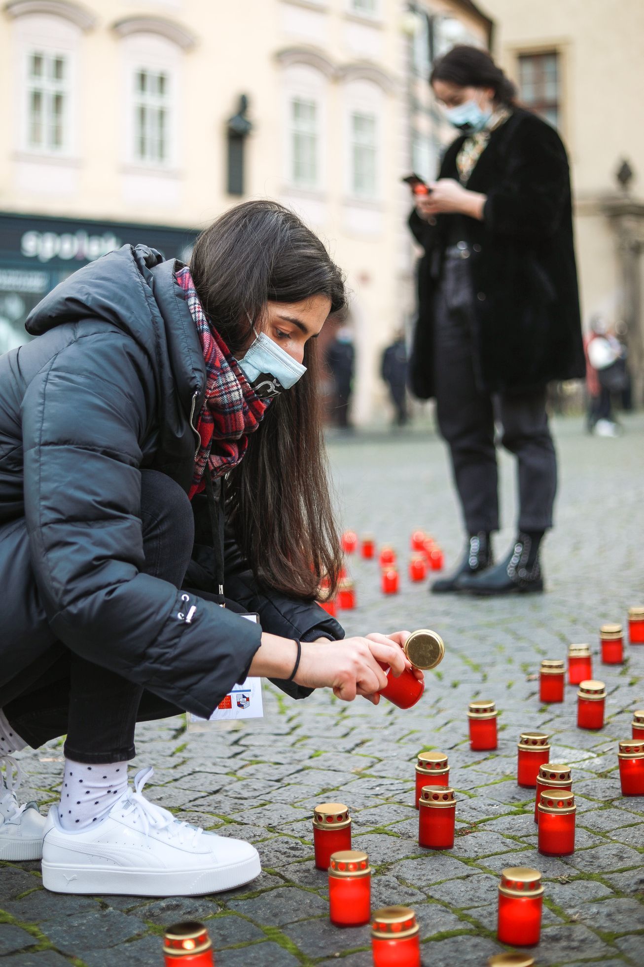 Tichý protest proti válce v Arménii a uctění památky jejích obětí, Praha, Malostranské náměstí