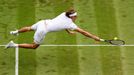 Alexander Zverev v prvním kole Wimbledonu.