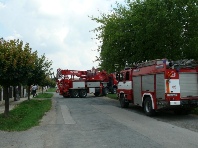 Hasiči vytahovali koně z betonové jámy