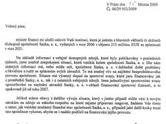 Faksimile dopisu ministra Janoty.