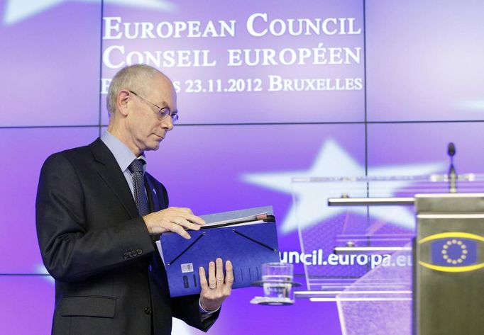 Herman Van Rompuy po krachu summitu v Bruselu