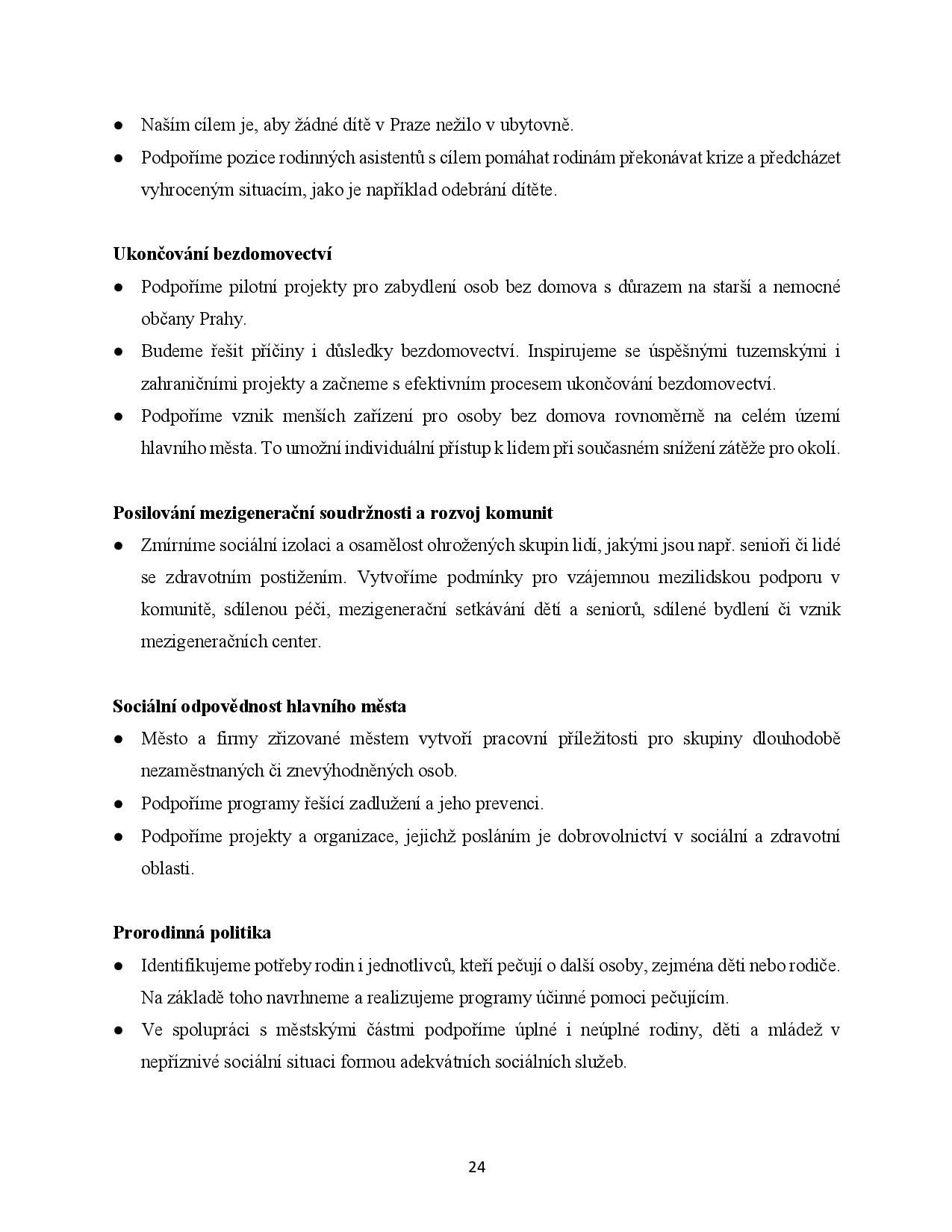 Koaliční program - Praha Sobě - 7. 11. 2018