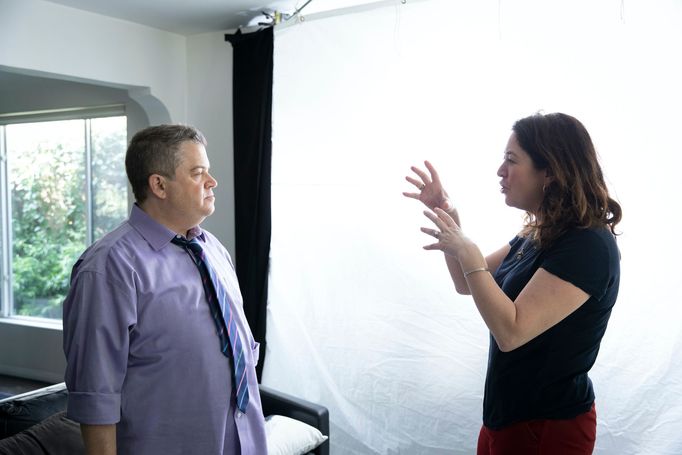 Hollywoodský herec Patton Oswalt a režisérka Liz Garbus.