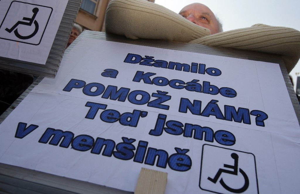 Demonstrace zdravotně postižených