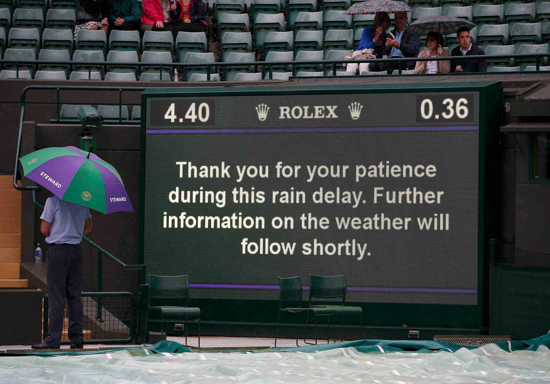 Wimbledon 2016: déšť