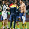 Zlatan Ibrahimovič a Steven Gerrard v přátelském utkání Švédsko - Anglie