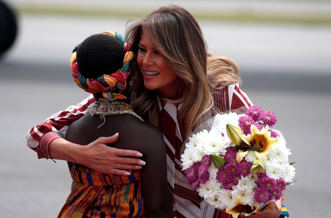 Melania Trumpová v ghanské metropoli Accra v rámci své pětidenní cesty po Africe