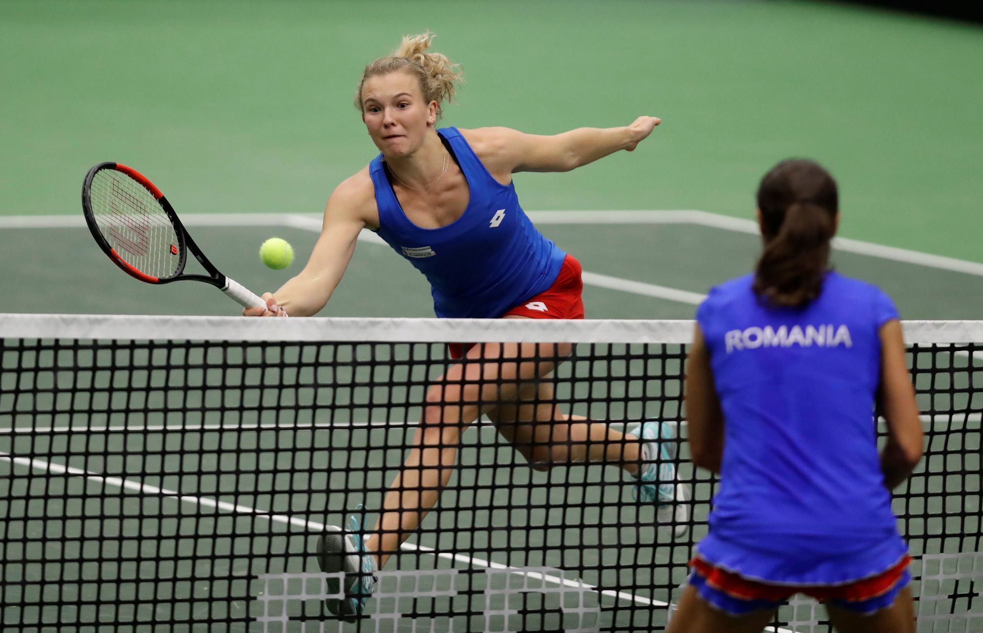 Barbora Krejčíková a Kateřina Siniaková v prvním kole Fed Cupu 2019