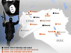 Podívejte se na mapě, která města Islámský stát ztratil a která kontroluje.