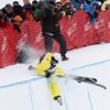 Pády na MS v akrobatickém lyžování: Valentin Benoit