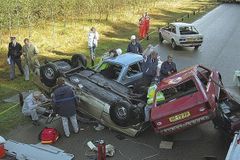 U Třemošné havarovalo 11 aut, šest zraněných