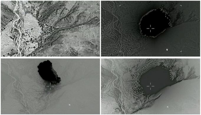 Matka všech bomb (MOAB) v momentě exploze.