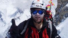 Libor Uher ve stěně K2