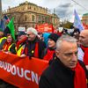 Stávka odborů, protest, demonstrace, pochod