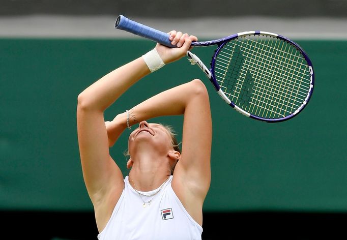 Karolína Plíšková slaví postup do finále Wimbledonu