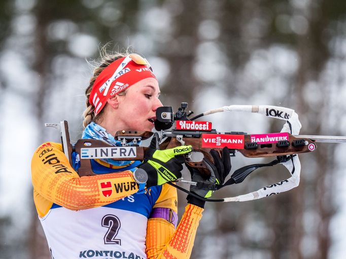 Denise Herrmannová ve sprintu SP v Kontiolahti