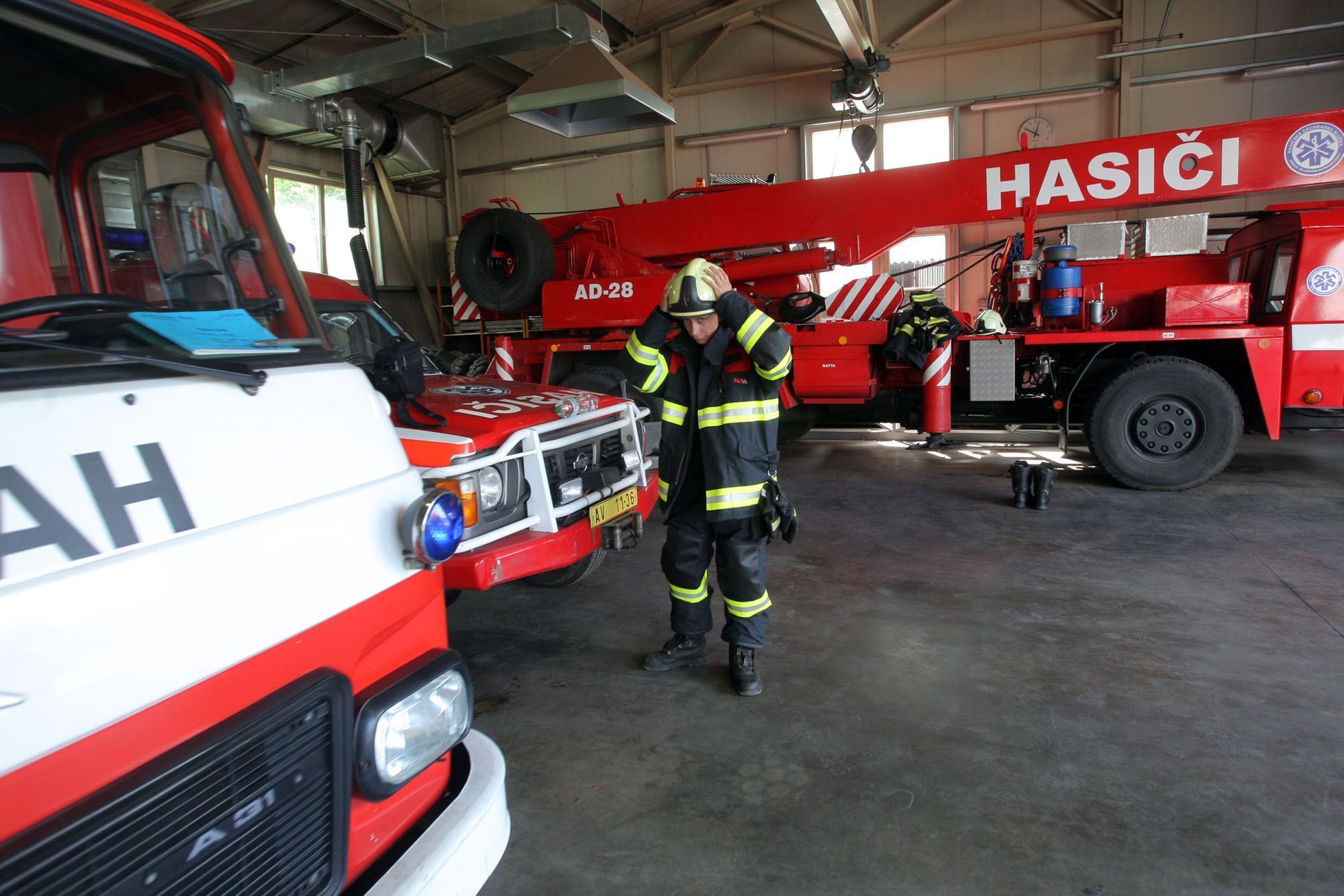 Cvičení hasičů při havárii vlaku