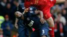 Handerson a Evra v utkání Liverpool - United