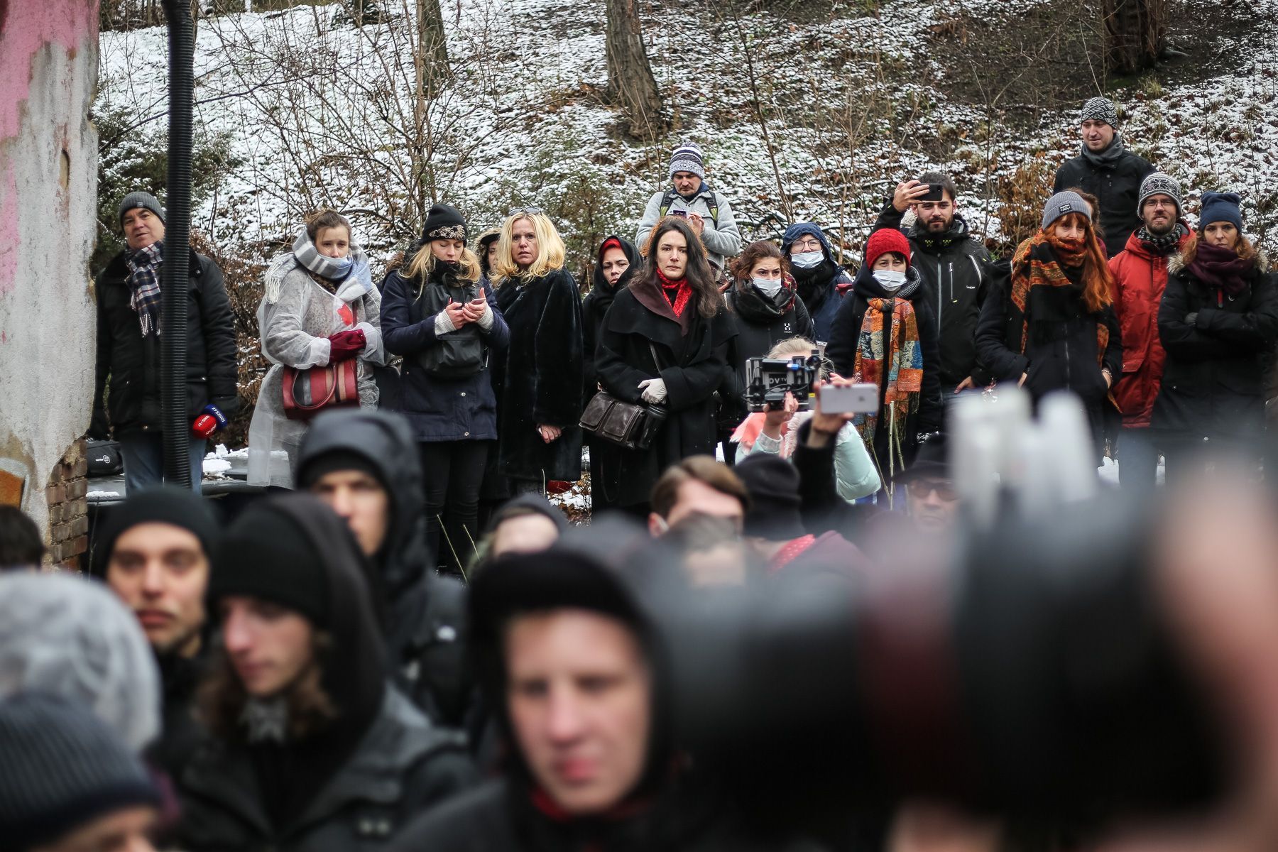 Vyklízení Sociálního centra Klinika v Praze, 10.1.2018