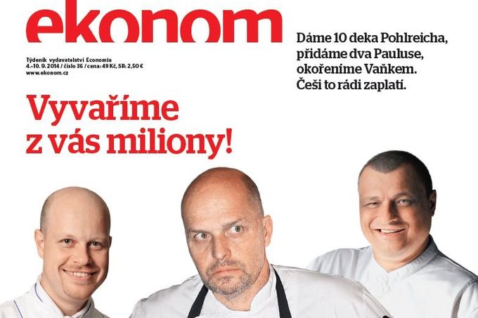 Obálka týdeníku Ekonom