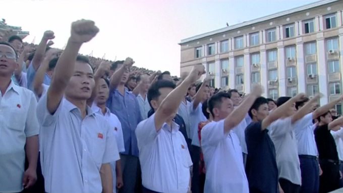 Severokorejci vyšli do ulic kvůli sankcím OSN
