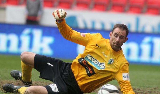 Fotbal, Gambrinus liga, Slavia - Jablonec: Michal Špit