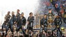 Bruno Mars performs during half-time at the NFL's Super Bowl 50 football game between the Carolina Panthers and the Denver Broncos in Santa Clara