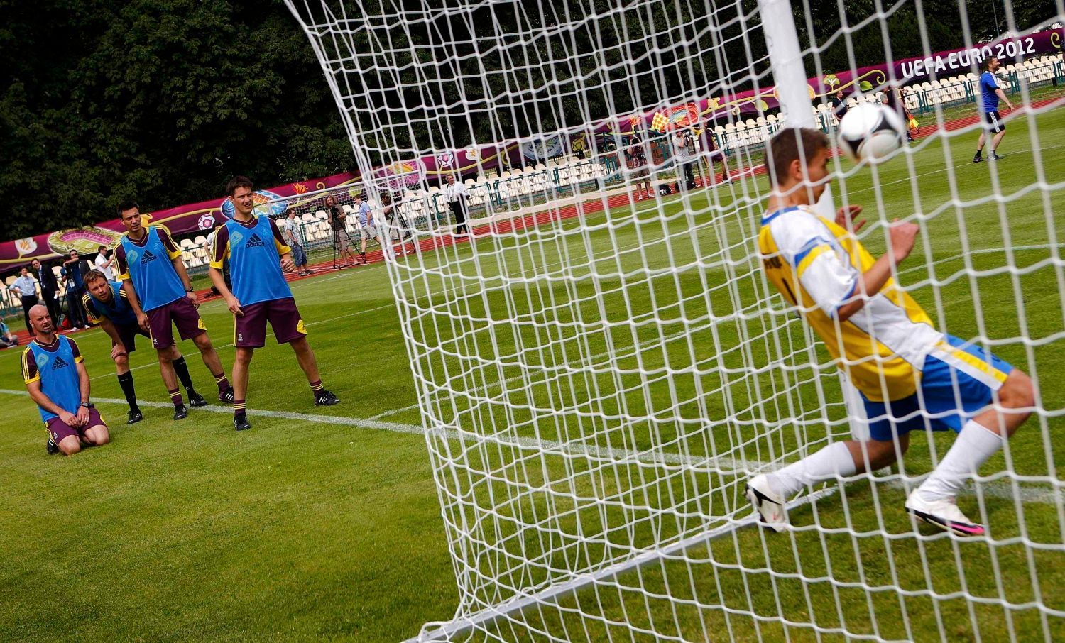 Trénink fotbalových rozhodčí ve Varšavě během Eura 2012
