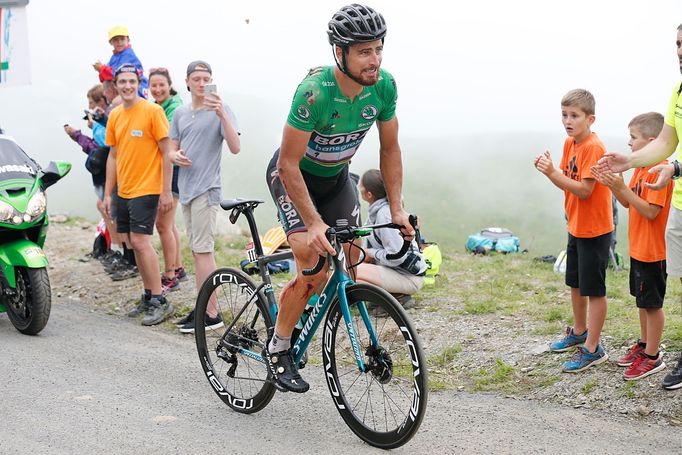 Potlučený Peter Sagan v 17. etapě Tour de France 2018