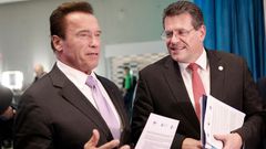 Maroš Šefčovič a Arnold Schwarzenegger