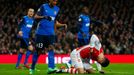 Football: Arsenal's Olivier Giroud looks dejected after missing a chance to score as Monaco's Fortuna Wallace Santos looks on