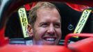 Pilot Ferrari Sebastian Vettel ve Velké ceně Belgie 2020