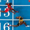MS v atletice 2013, 100 m - finále: Justin Gatlin a Usain Bolt