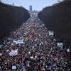 Německo, protesty, demonstrace, Merz