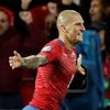 Zdeněk Ondrášek slaví gól v utkání kvalifikace ME 2020 Česko - Anglie
