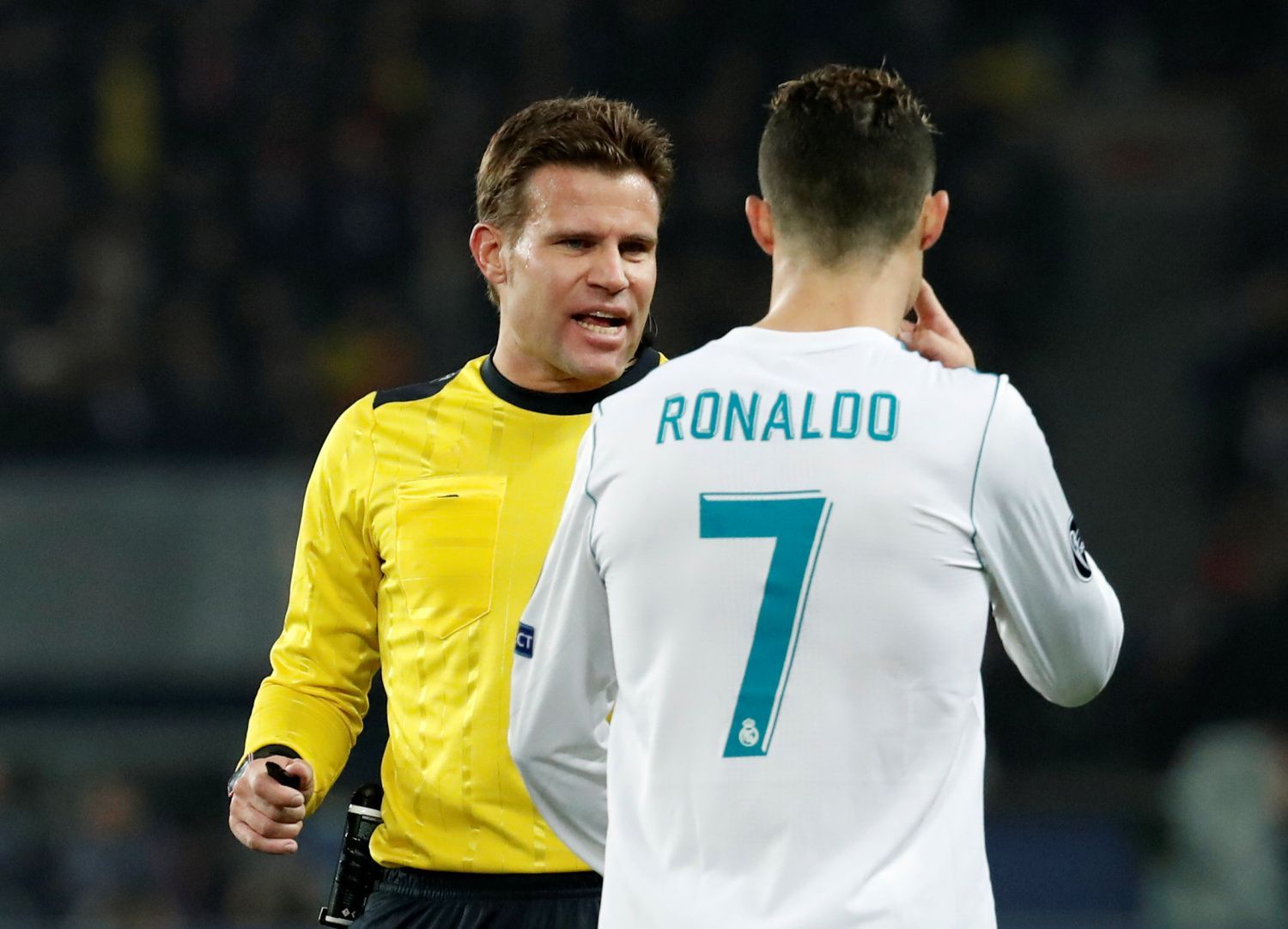 LM, PSG-Real: Cristiano Ronaldo a rozhodčí Felix Brych