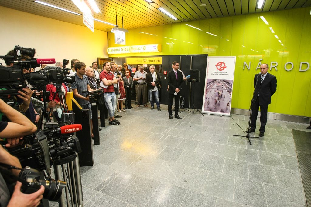 Znovuotevřená stanice Národní třída