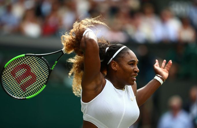 Serena Williamsová ve čtvrtfinále Wimbledonu 2019