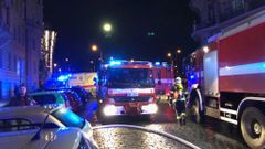 Požár hotelu Eurostars David v pražské Náplavní ulici
