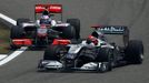 Michael Schumacher a Jenson Button