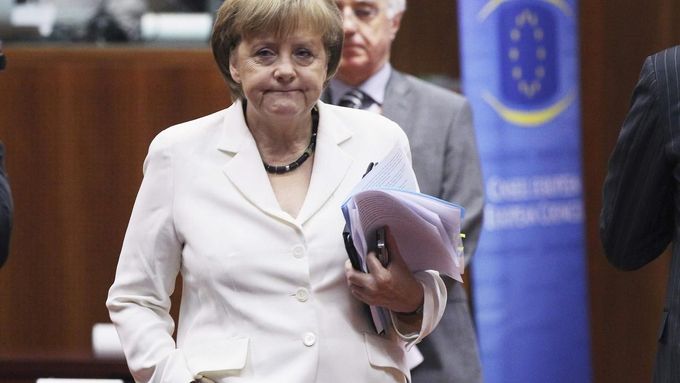 Angela Merkelová na summitu EU