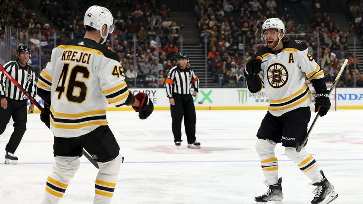 "Jeden z nejzábavnějších útoků." Česká lajna Bruins baví NHL, získala zvláštní status; Zdroj foto: Reuters