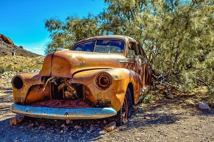 Opuštěné hornické městečko Nelson, Nevada, USA