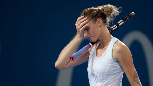 Karolína Plíšková na turnaji v Brisbane