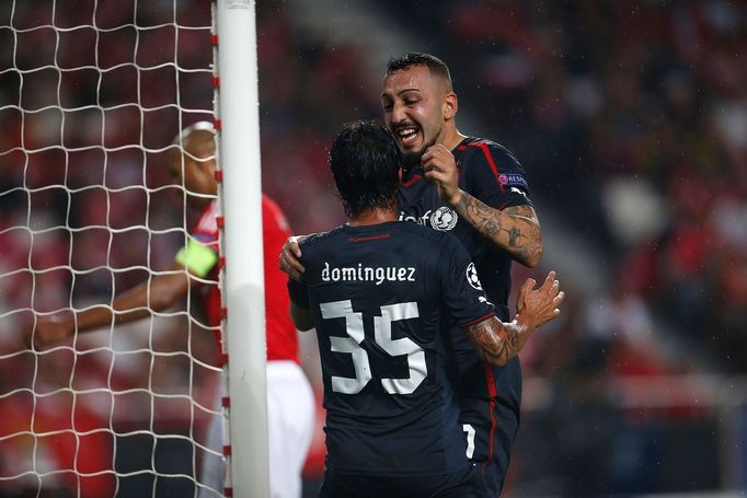 Olympiakos v Lize mistrů (Dominguez a Mitroglou)