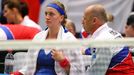 Fed Cup, ČR-Francie: Petra Kvitová a Petr Pála