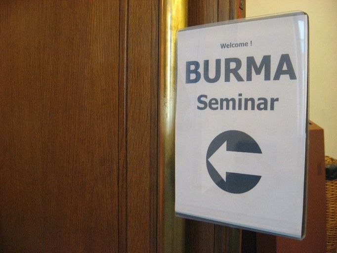 Signs were there to help the participants of the seminar navigate the maze of corridors inside the old building which houses the Lower Chamber of the Czech parliament