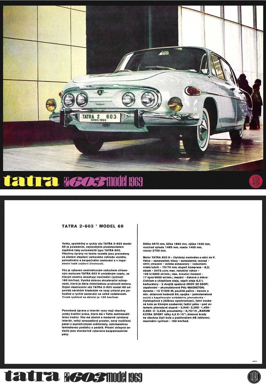 Tatra – osobní automobily na plakátech a v prospektech, 1945–1999