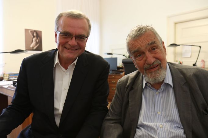 Miroslav Kalousek a Karel Schwarzenberg v červnu 2019 v rozhovoru pro Aktuálně.cz